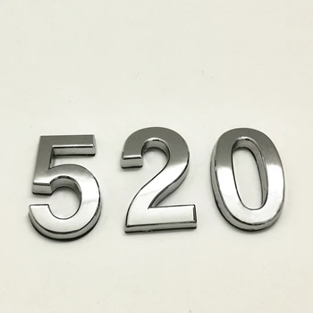 Sidabro Namo Numeris Lipdukai 35mm 3D Pasirašyti Apkalos Vartų Skaitmenys nuo 0 iki 9, Durų Adresas Skaitmenų Lipdukas Plastiko Plokštės Ženklas, Žymė