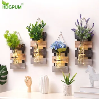 Sienos Kabo Augalų Puodą Hydroponics Augalų Stiklo Vaza Patalpų Sodo Vertikalus Gėlių Vazonus Kabinti Sodinamoji Namų Puošybai