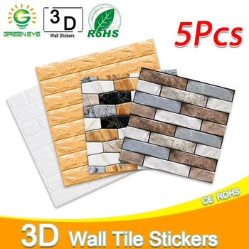 Sienos popieriaus 3D Marmuro Mozaikos Žievelės ir lipnios Sienos Lipdukai Vandeniui Virtuvės Vonios kambarys, Namo Sienos Lipdukas Lipdukas Vinilo