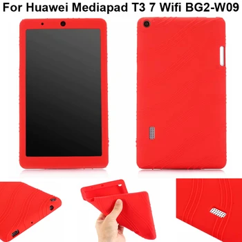 Silicio Padengti Huawei Mediapad T3 7 Wifi BG2-W09 Raštas Odos Atveju T3 7.0