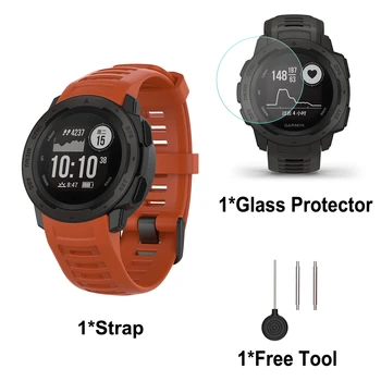 Silikoninė Apyrankė Garmin Instinktas Smart Watch Band Dirželio Pakeitimo Apyrankę, Garmin Instinktas Smart Su Stiklo Plėvelės