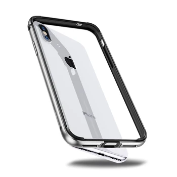 Silikono Aliuminio Bamperis Atveju IPhone, 11 Pro Max XS Max XR X 7 8 Plius 7Plus Atveju Kieto Metalo Rėmas Minkšta Guma Padengti Fundas