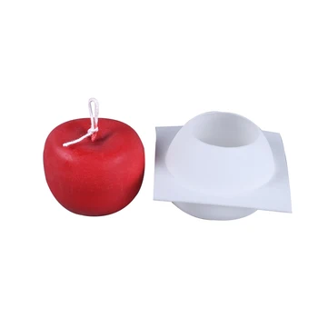 Silikono Apple Formų Vaisių Žvakių liejimo Formos Silikoninis, Apple Silikono Formos Muilo Formų skirti Tortas Putėsiai Pelėsių