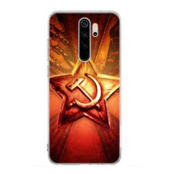 Silikono Atveju Coque už Xiaomi Redmi Pastaba 8T 9S 6 7 8 9 Pro 6A 7A 8A 9A 9C K20 K30 Pro Dangtelį Raudona Sovietų Sąjunga, TSRS Grunge Flag