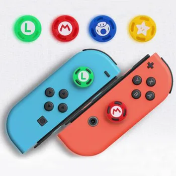 Silikono Nykščio Stick Danga Kepurės Analog Joystick Padengti Atveju, Zelda, Mario, Nintend Jungiklis NR JoyCon Valdytojai Džiaugsmas-Con Joypad