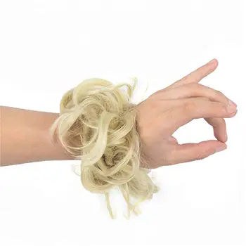 Similler Sintetinių Plaukų Bun Chignon Ponios Surišti Į Arklio Plaukų Pratęsimo Scrunchie Elastinės Bangos Garbanotas Hairpieces Scrunchie Wrap