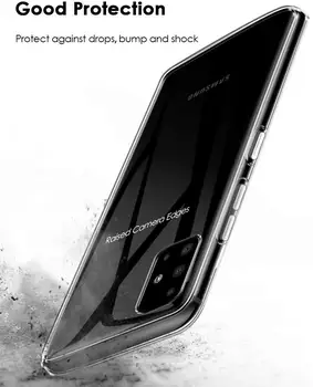 Skaidrus Atveju, Samsung Galaxy A11 A01 A51 A20S A71 A10 S20 Ultra A50 A30 A70 A7 A8 2018 M31 A21S Aišku, Silikoninis Minkštas Viršelis