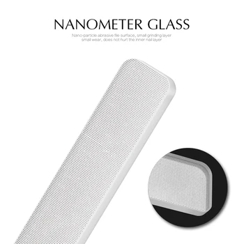 Skaidrus Nano Stiklo Nagų Failą Profesinės Šlifavimas, Poliravimas Stiklo Valomos Blizga Šlifavimo Rezervo Nagų Dailės, Manikiūro Įrankis