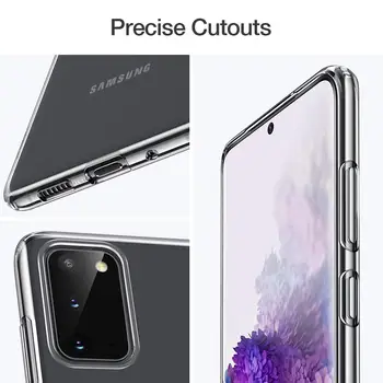 Skaidrus, Telefono dėklas, skirtas Samsung Galaxy S20 FE Lite 20 Pastaba Ultra Plius Padengti Minkštos TPU Silicio Atgal Funda S20FE S20Lite 5G