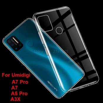 Skaidrus Telefoną Atveju Umidigi A7 Pro Silikono Caso Soft Black TPU Case For Umidigi A7 Coque dėl UMI A5 Pro A3X Galinį Dangtelį