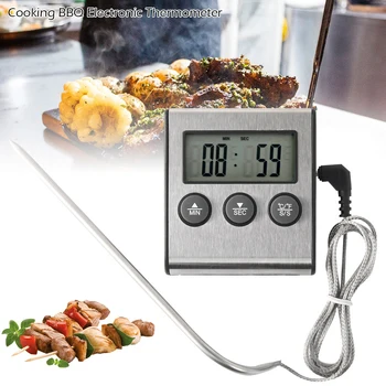 Skaitmeninio Termometro Maisto Mėsos Kepsnys Termometras Buitinių Elektroninių Kepimo Termometras Virtuvė, GRILIS Įrankiai, kurių Laikmatis Žadintuvas