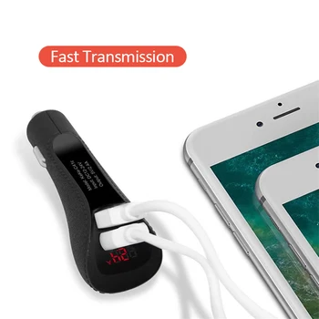Skaitmeninis Automobilinis Įkroviklis Dual USB Sąsaja, Mobiliojo Telefono Įkroviklį, Ekranas Įtampos Ir Srovės Multi-function