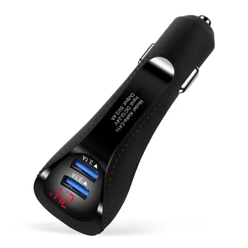 Skaitmeninis Automobilinis Įkroviklis Dual USB Sąsaja, Mobiliojo Telefono Įkroviklį, Ekranas Įtampos Ir Srovės Multi-function