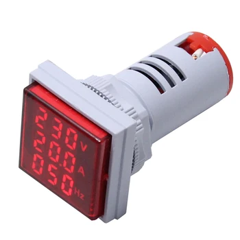 Skaitmeninis Indikatorius 3in1 22mm Voltmeter Ammeter Srovės Dažnio Matuoklis Įtampos Amp Signalas su CT AC60-500V 0-100A 20-75Hz