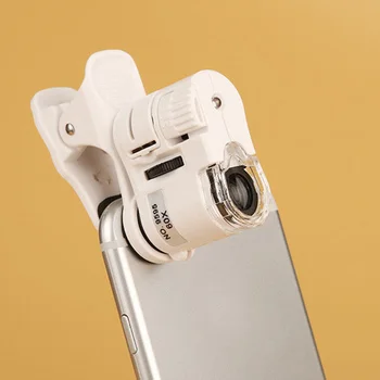 Skaitmeninis Mikroskopas USB Microscopio 60X LED mobilus Telefonas Clip tipo mobiliųjų Telefonų Mikroskopu didinamasis stiklas su LED Lempos Magnifiers