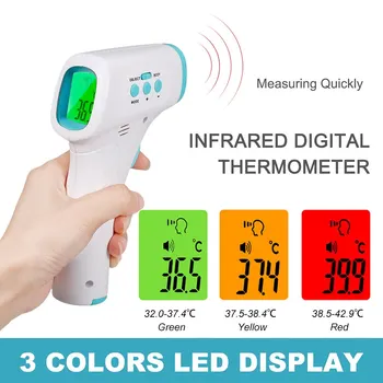 Skaitmeninis Termometras Kaktos, Ausies, Ne-Susisiekite su Infraraudonųjų spindulių Termometer skaitmeninės su LED Suaugusiųjų Termometras lauko nemokamas pristatymas