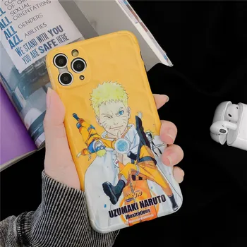 Skausmas Sasuke 3D Atveju iPhone, 11 pro max 7 8 plus X XR XS Max SE2 telefono atvejais Japonijos Anime Naruto TPU Silikoninis galinio dangtelio Coque