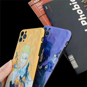 Skausmas Sasuke 3D Atveju iPhone, 11 pro max 7 8 plus X XR XS Max SE2 telefono atvejais Japonijos Anime Naruto TPU Silikoninis galinio dangtelio Coque
