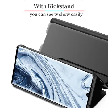 Smart Flip Cover Oda Visą Mobiliųjų Telefonų Krepšiai Atveju LG K50s K50 Q60 V40 V50 G8 Veidrodis Atveju LG V60 K61 V30 Plius Fundas