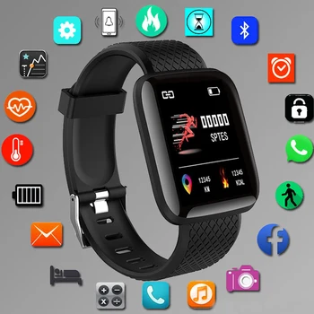 Smart Laikrodžiai Smart LED Apyrankės Širdies ritmo Žiūrėti Vyrų, Moterų Sporto Laikrodžiai Smart Juosta Sporto 116plus Smartwatch Nemokamas pristatymas
