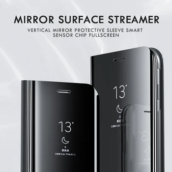 Smart Veidrodis Apversti Telefoną Atveju Xiaomi Mi 9 SE 8 A1 A2 Lite 5X 6X Aiškiai Matyti, Padengti Redmi Pastaba 7 6 5 Pro 4 4A 4X 6A 5A Ministras
