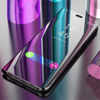 Smart Veidrodis, Telefono dėklas, Skirtas Samsung Galaxy A51 A71 Prabanga PU Odos Peržiūrėti Flip Dangtelis 51 71 Stovėti Coque 