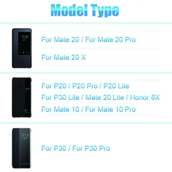 Smart View Flip Case For Huawei P40 Pro P20 30 Y5 Y6 Y7 Y9 Premjero 2019 P smart Z Pijus Mate 30 20 10 Lite Garbę 9X Pro 8X Dangtis