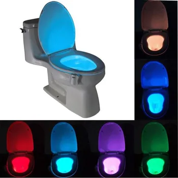 Smart Vonios kambarys, Tualetas naktinė lempa LED Kūno Judesio Aktyvuota On/Off Sėdynės Jutiklis Lempos 8 įvairiaspalviais Tualetas lempos karšto