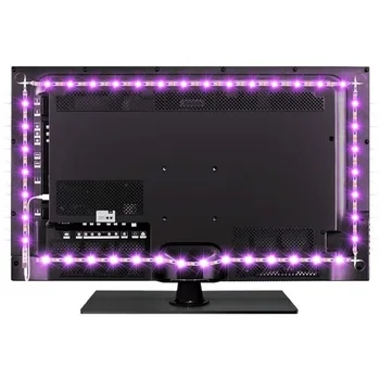 SMD 2835 Led Šviesos Juostelės RGB 0,5 M/1M/2M Dekoratyvinis Naktinis Apšvietimas LED Diodų Lempos Juosta USB TV Apšvietimas Su 24 Pagrindinių IR Nuotolinio valdymo