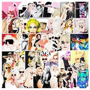 Snger Lady Gaga PVC STAR LYTIS Serijos Lipdukų Kelionės Lagaminą Sienos Pieštukų Dėžutė Dviratį Telefono Stumdomas Plokštė Grafiti Stiliaus Lipdukai