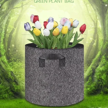 Sodinimo Maišelį 1-15 Galoną, pilka, sodo įrankiai, ekologiškos Augti maišą Bulvių Audinio Daržovių Daigų auginimo puodą