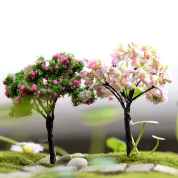 Sodo Namų Puošybai Micro Kraštovaizdžio Bonsai Augalų Mini Medis Terariumai Figūrėlės Sodo Miniatiūriniai Dervos Amatų
