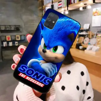 Sonic the Hedgehog TPU juodas Telefonas Padengti Korpuso Samsung Galaxy A01 A11 A31 A81 A10 A20 A30 A40 A50 A70 A80 A71 A91 A51