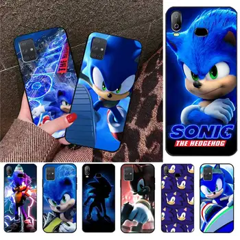 Sonic the Hedgehog TPU juodas Telefonas Padengti Korpuso Samsung Galaxy A01 A11 A31 A81 A10 A20 A30 A40 A50 A70 A80 A71 A91 A51