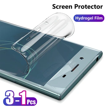Sony Xperia 1 10 5 II XZ3 XZ2 XZ1 XZ XA2 XA1 XA Ultra Plus X Priekiniai Slim Full Padengti Minkštos TPU Hidrogelio Kino Screen Protector