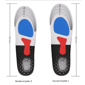 Sportas Veikia Silikono Gelio Vidpadžiai, skirti kojų, Žmogus Moterų batai vienintelis ortopedinis padas Masažuoklis Smūgio Absorbcijos arka parama