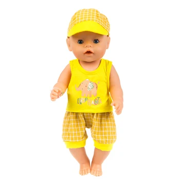 Sporto Set+hat Tinka gimęs kūdikis 43cm Lėlės Drabužiai Lėlės Priedai 17inch Baby Doll