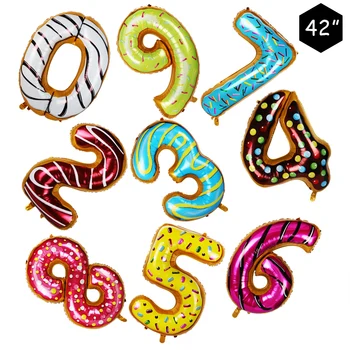 Spurgos Gimtadienio 40 colių Numeris Balionai Dekoruoti Vaikai, Berniukas ir Mergaitė Candy Spurgos Ledų Ballon Spurga ThemeParty Prekes
