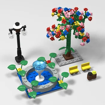 SS Miesto Sodo Medis, Gėlių Darželis Augalų Rinkinys Statyba Blokai Švietimo Žaislai Vaiko Dovana Miesto Draugui Modelis Accessories Žaislas
