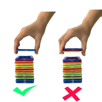 Standartinio dydžio Magnetiniai Blokai Žaislai 11 Skirtingų tipų Vaikai Plastiko 