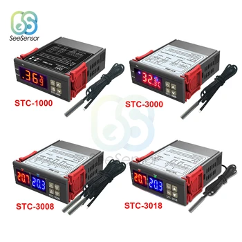 STC-1000 STC-3000 STC-3008 STC-3018 LED Skaitmeninis Temperatūros Reguliatorius Termostatas Thermoregulator Inkubatorius 12V 24V 110V, 220V