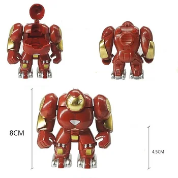 Stebuklas Advengers Super Herojai ML-K44 Geležinis Žmogus Su Hulkbuster Modelio Blokai Apšviesti Veiksmų Skaičius, Žaislai Vaikams