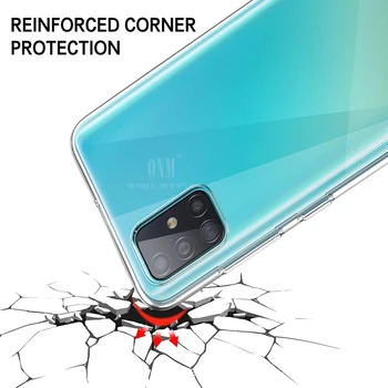 Stiklas + Pilnas draudimas Atveju, Samsung Galaxy A51 A71 A50S A30s Silikono Atveju Padengti Samsung A51 A71 A50S A30s Screen Protector