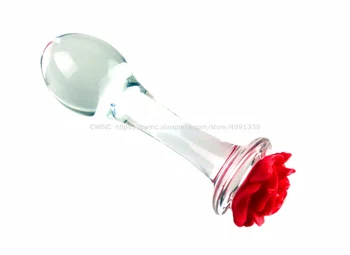Stiklas Skaidrus Gėlių Butt Plug Analinio Sekso Žaislus Pradedantiesiems mažo Dydžio, Savarankiškai Komfortą Masturbacija