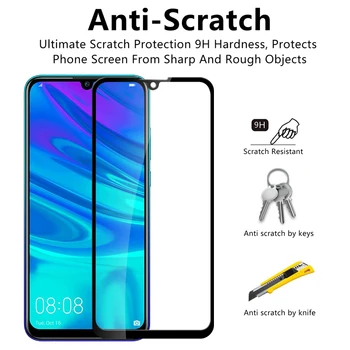 Stiklo Huawei P Smart 2019 Screen Protector, Padengti Apsaugine Plėvele PSmart Grūdintas Stiklas 6.21 colių Huawei P Smart 2019 Glas