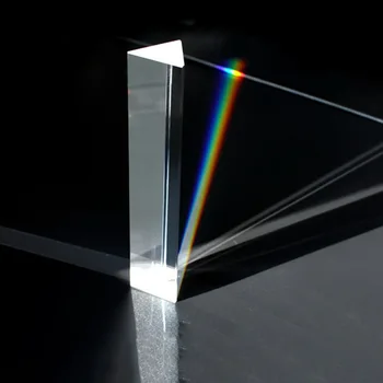 Stiklo Trikampė Prizmė Mokymo Šviesos Spektro Fizikos Foto, Fotografija, Optiniai Prietaisai, Vaivorykštė eksperimentas