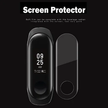 Stiklo Xiaomi Mi Juosta 5 4 3 Screen Protector Filmas Xiaomi Mi Band 3 4 NFC Smart Apyrankės Aksesuarai viso Ekrano Plėvelė