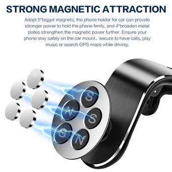 STONEGO 360 Metalo Magnetinių Automobilinis telefono Laikiklis, Universalus Magnetas Oro Angos Mount Automobilių Mobiliojo Telefono Laikiklis Stendas