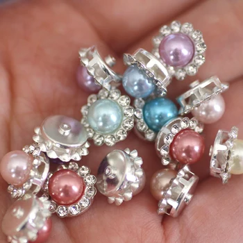 Sumaišykite spalvos 12mm 50pcs siūti kalnų krištolas perlų karoliukai, sidabro pagrindo spindi krištolo akmens masės, 