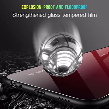 Sunku Atveju Huawei Honor 9X Premium Atveju Prabanga Gradientas Stiklo Atgal Padengti Minkštos Silikono Rėmelis Bamperio Už Garbę 9X Pasaulio Bylos